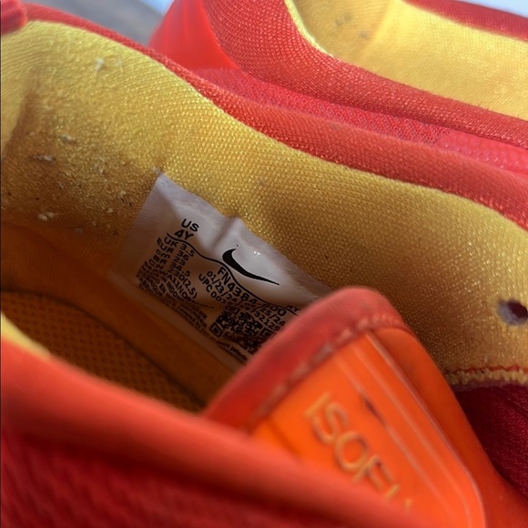 Nike Orange and Yellow Isofly Sneakers, Size 4Y - Picture 4 of 8